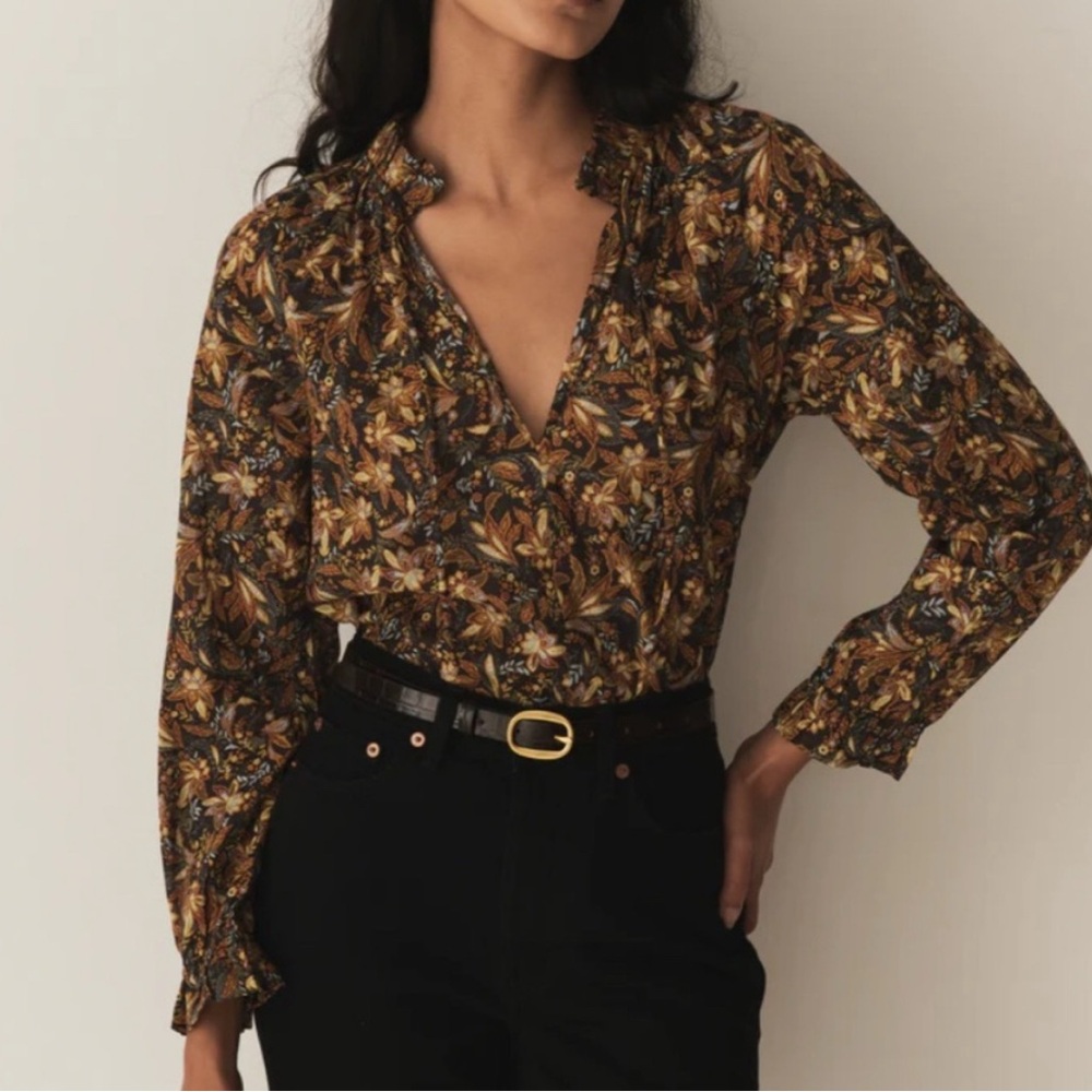 NWT - Doen Juna Top - Noir Narcissus Floral top